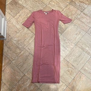 Pink BodyCon Shortsleeved midi  dress